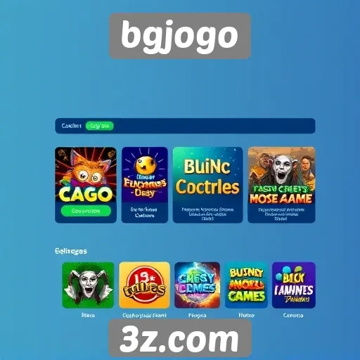 bgjogo - visão geral da interface do site bgjogo